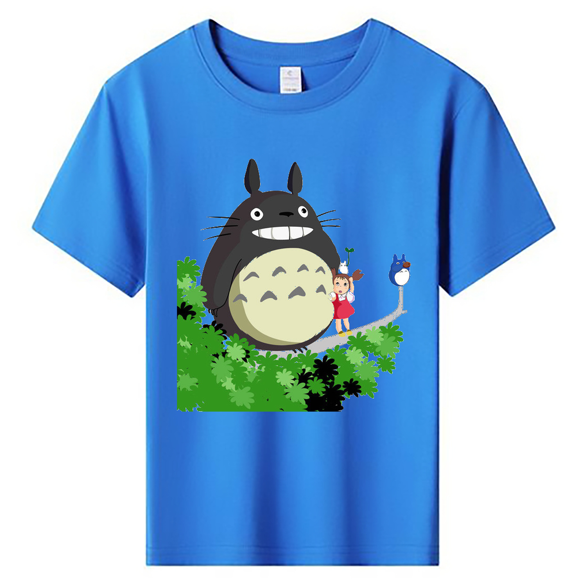 （画像用） となりのトトロ 草壁メイ 草壁サツキ My Neighbor Totoro Satsuki Kusakabe Mei Kusakabe 綿100％キッズTシャツ（フロントプリント）